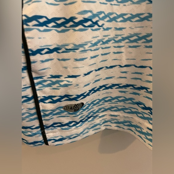 Adidas Blue and White Printed Golf Polo - Picture 6 of 6